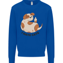 Dog I Hate Cats Funny Mens Sweatshirt Jumper Royal Blue