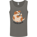 Dog I Hate Cats Funny Mens Vest Tank Top Charcoal