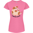 Dog I Hate Cats Funny Womens Petite Cut T-Shirt Azalea
