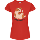 Dog I Hate Cats Funny Womens Petite Cut T-Shirt Red