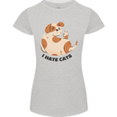Dog I Hate Cats Funny Womens Petite Cut T-Shirt Sports Grey