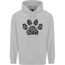 Dog Paw Print Word Art Childrens Kids Hoodie Sports Grey
