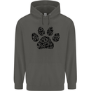 Dog Paw Print Word Art Childrens Kids Hoodie Storm Grey