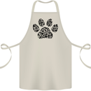 Dog Paw Print Word Art Cotton Apron 100% Organic Natural