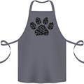 Dog Paw Print Word Art Cotton Apron 100% Organic Steel