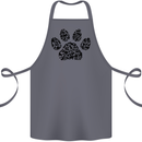 Dog Paw Print Word Art Cotton Apron 100% Organic Steel