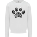 Dog Paw Print Word Art Kids Sweatshirt Jumper White