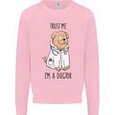 Dog Trust Me I'm a Dogctor Doctor Vet Funny Kids Sweatshirt Jumper Light Pink