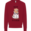 Dog Trust Me I'm a Dogctor Doctor Vet Funny Kids Sweatshirt Jumper Red