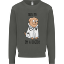Dog Trust Me I'm a Dogctor Doctor Vet Funny Kids Sweatshirt Jumper Storm Grey
