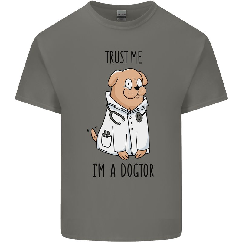 Dog Trust Me I'm a Dogctor Doctor Vet Funny Kids T-Shirt Childrens Charcoal