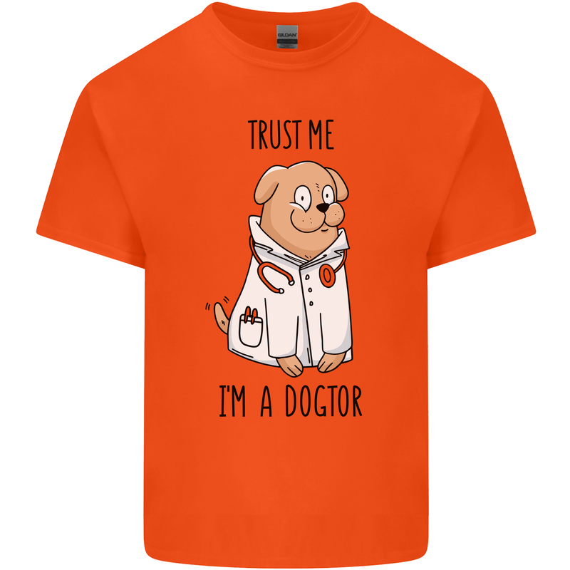 Dog Trust Me I'm a Dogctor Doctor Vet Funny Kids T-Shirt Childrens Orange
