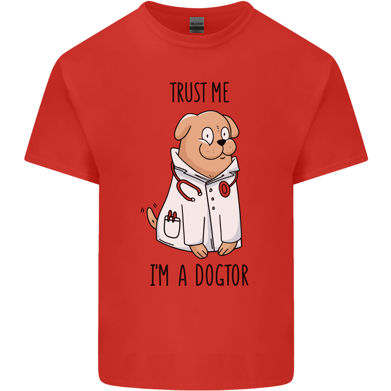 Dog Trust Me I'm a Dogctor Doctor Vet Funny Kids T-Shirt Childrens Red