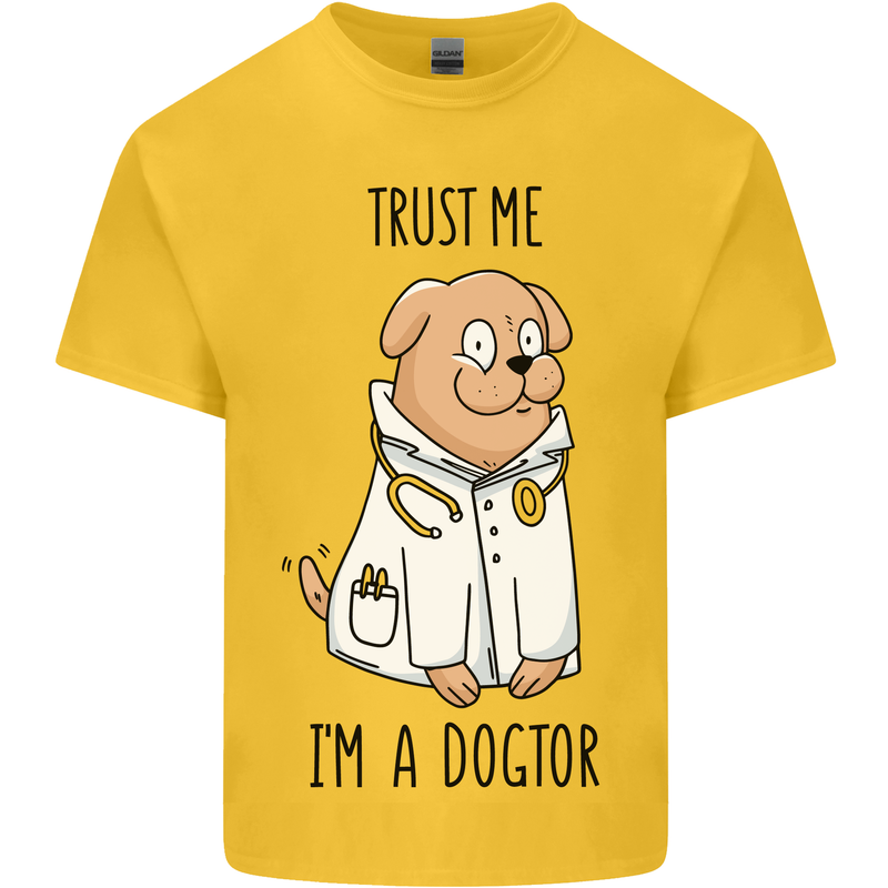 Dog Trust Me I'm a Dogctor Doctor Vet Funny Kids T-Shirt Childrens Yellow