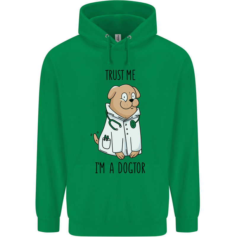 Dog Trust Me I'm a Dogctor Doctor Vet Funny Mens 80% Cotton Hoodie Irish Green