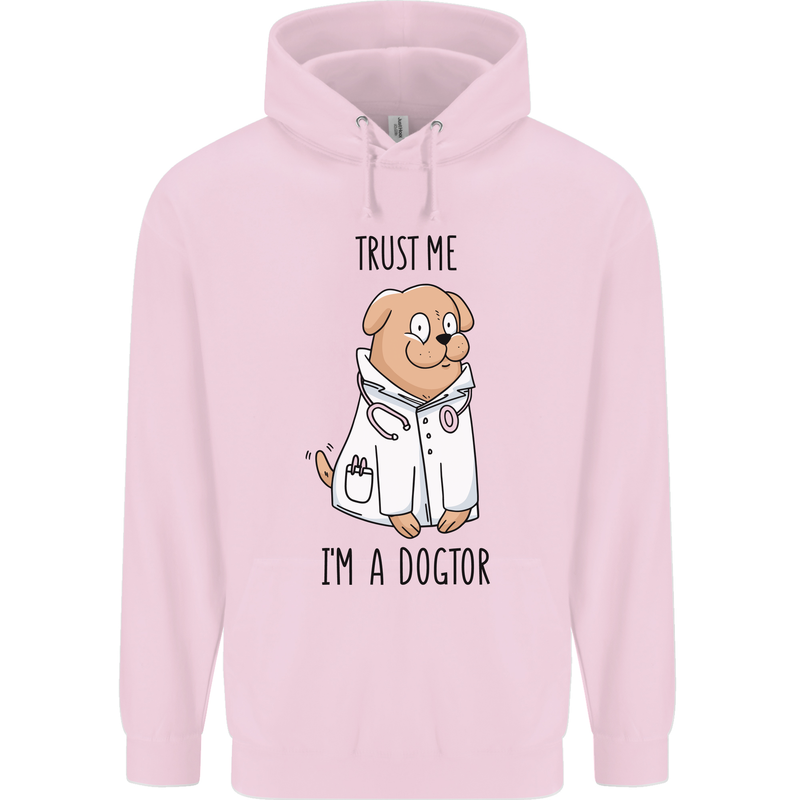 Dog Trust Me I'm a Dogctor Doctor Vet Funny Mens 80% Cotton Hoodie Light Pink