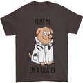 Dog Trust Me I'm a Dogctor Doctor Vet Funny Mens T-Shirt Cotton Gildan Dark Chocolate