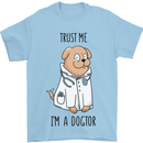 Dog Trust Me I'm a Dogctor Doctor Vet Funny Mens T-Shirt Cotton Gildan Light Blue