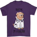 Dog Trust Me I'm a Dogctor Doctor Vet Funny Mens T-Shirt Cotton Gildan Purple