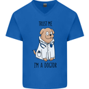 Dog Trust Me I'm a Dogctor Doctor Vet Funny Mens V-Neck Cotton T-Shirt Royal Blue