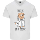 Dog Trust Me I'm a Dogctor Doctor Vet Funny Mens V-Neck Cotton T-Shirt White