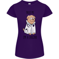 Dog Trust Me I'm a Dogctor Doctor Vet Funny Womens Petite Cut T-Shirt Purple