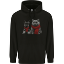 Dog & Cat in Scarves German Shepherd Childrens Kids Hoodie Black