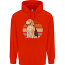Dogs Beagle With a Retro Sunset Background Childrens Kids Hoodie Bright Red