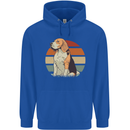 Dogs Beagle With a Retro Sunset Background Childrens Kids Hoodie Royal Blue
