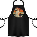 Dogs Beagle With a Retro Sunset Background Cotton Apron 100% Organic Black