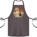 Dogs Beagle With a Retro Sunset Background Cotton Apron 100% Organic Dark Grey