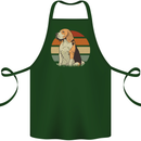 Dogs Beagle With a Retro Sunset Background Cotton Apron 100% Organic Forest Green