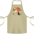 Dogs Beagle With a Retro Sunset Background Cotton Apron 100% Organic Khaki
