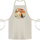 Dogs Beagle With a Retro Sunset Background Cotton Apron 100% Organic Natural
