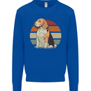 Dogs Beagle With a Retro Sunset Background Mens Sweatshirt Jumper Royal Blue