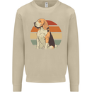 Dogs Beagle With a Retro Sunset Background Mens Sweatshirt Jumper Sand