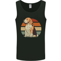 Dogs Beagle With a Retro Sunset Background Mens Vest Tank Top Black