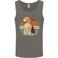 Dogs Beagle With a Retro Sunset Background Mens Vest Tank Top Charcoal