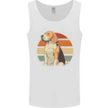Dogs Beagle With a Retro Sunset Background Mens Vest Tank Top White
