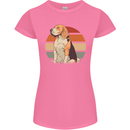 Dogs Beagle With a Retro Sunset Background Womens Petite Cut T-Shirt Azalea