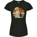 Dogs Beagle With a Retro Sunset Background Womens Petite Cut T-Shirt Black