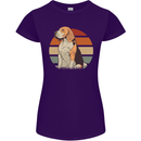 Dogs Beagle With a Retro Sunset Background Womens Petite Cut T-Shirt Purple