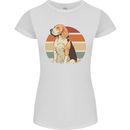 Dogs Beagle With a Retro Sunset Background Womens Petite Cut T-Shirt White