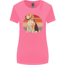 Dogs Beagle With a Retro Sunset Background Womens Wider Cut T-Shirt Azalea