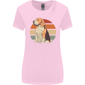 Dogs Beagle With a Retro Sunset Background Womens Wider Cut T-Shirt Light Pink