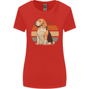 Dogs Beagle With a Retro Sunset Background Womens Wider Cut T-Shirt Red