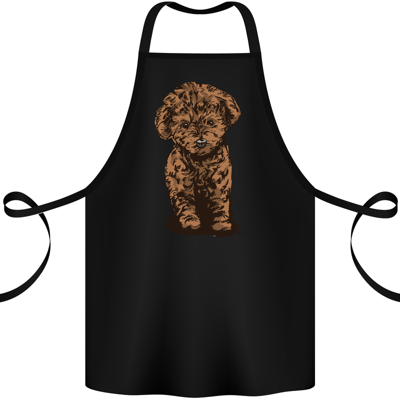 Dogs Cute Labradoodle Puppy Cotton Apron 100% Organic Black