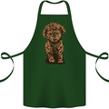 Dogs Cute Labradoodle Puppy Cotton Apron 100% Organic Forest Green