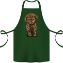 Dogs Cute Labradoodle Puppy Cotton Apron 100% Organic Forest Green
