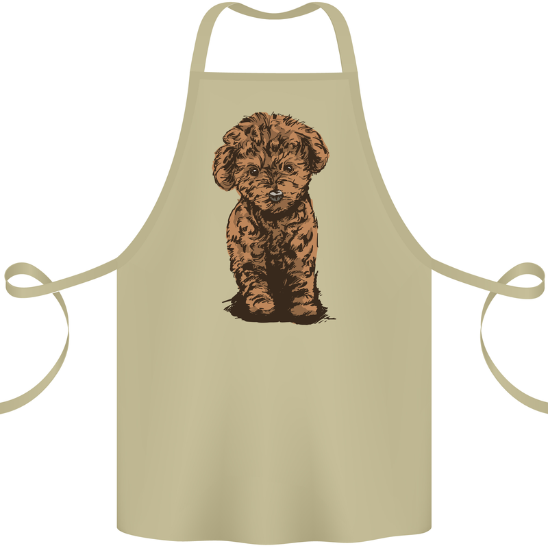 Dogs Cute Labradoodle Puppy Cotton Apron 100% Organic Khaki